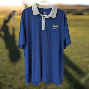 The 121st U.S. Open Torrey Pines Men's Navy Blue Golf Polo Shirt XL gray Collar